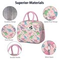 thumbnail image 4 of Womens Pink Cartoon Dinosaurs Leaves Pattern Lunch Box for Work,Insulated Lunch Bag for Women,Loncheras Para Mujer,Leakproof Adult Lunch Bag for Work,Beach,Travel,Picnic,Camping, 4 of 7