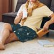 thumbnail image 5 of Fotbe Christmas Snowflake Pantalones Cortos de Pijama para Hombre, Ropa de Dormir, Pantalones de Pijama Cortos para Hombre-3X-Large, 5 of 6