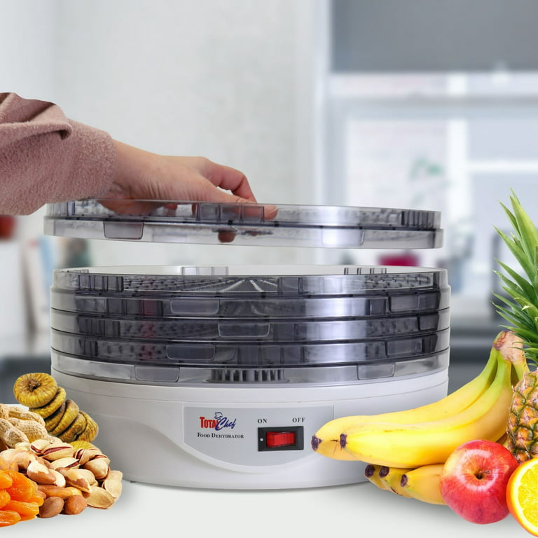 5 Trays Food Dehydrator Machine Adjustable Timer 300W Jerky Fruit Drying
