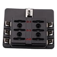 thumbnail image 4 of KAKOWELY 12-30V Durable Car Modification 6 Way Fuse Box Base Insert Type PC Terminal Block Set Black,2.76X"X3.35"X1.38", 4 of 4