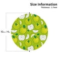 thumbnail image 3 of Disketp Green Apple Funny Coasters,6 Pcs Leather Coasters With Holder, Perfect Housewarming Hostess Gifts,Protect Furniture From Water Marks Scratch And Damage, 3 of 9