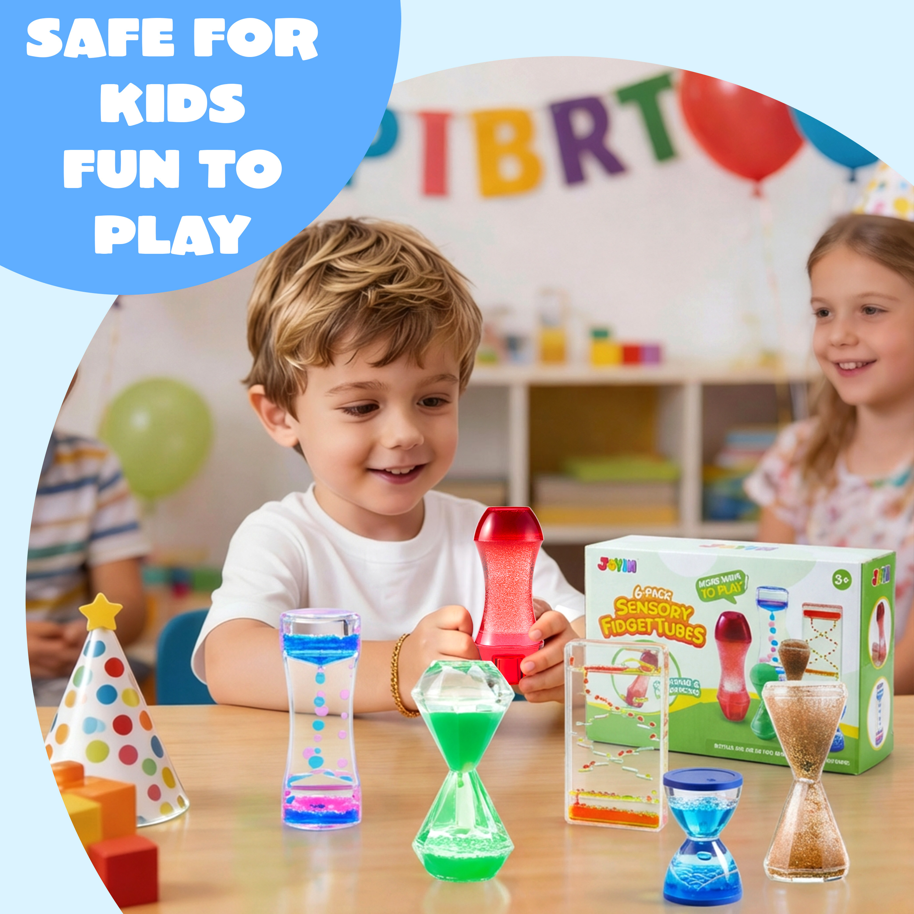 Joyfy 6-Pack Sensory Liquid Motion Fidget Tubes photo 8