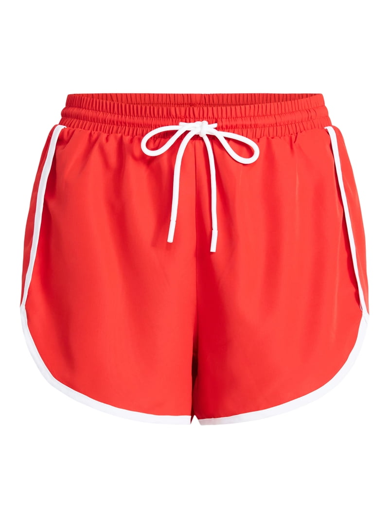 Athletic Works Women's and Women's Plus Piped Running Shorts