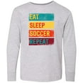 thumbnail image 3 of Inktastic Eat Sleep Soccer Repeat Long Sleeve Youth T-Shirt, 3 of 5