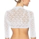 thumbnail image 2 of Gibobby arnés para mujer 1 pieza de lencería con aros para mujer, chaleco de encaje, blusa elegante para mujer, blusa negra, blusa de encaje para lencería de Oktoberfest(Blanco, XXXL), 2 of 4