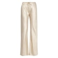 thumbnail image 4 of Levmjia Women's Satin Wide Leg Pants High Waisted Lounge Pants with Pockets Adjustable Drawstring Casual Trousers for Evening, 4 of 7