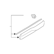 Genuine OE Subaru Lower Molding - 91112SJ380 Fits select: 2019-2021 SUBARU FORESTER