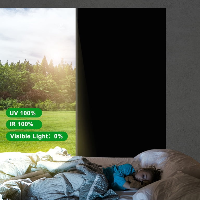 100% Blackout Window Film, 2-Pack, 78.7 x 17.3 Inches photo 2