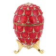 thumbnail image 4 of Easter Egg Crystal Jeweled Egg Trinkets Box Clasp Trinkets Holder Gift Red, 4 of 7