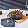 thumbnail image 4 of 3 Quart Cast Iron Enameled Dutch Oven Modern Squoval Shaped Design, with Stainless Steel, 4 of 10