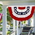 thumbnail image 6 of 3 Pack American Flag Patriotic Bunting USA Pleated Fan, 1.5X3 Ft Large US Bunting Flags Half Fan 4th of July Decorations US Flag Banners Independence Day Fourth July Outdoor Decor Memorial Day, 6 of 6