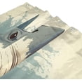 thumbnail image 3 of FREEAMG Fierce Sharks Shower Curtain Waterproof Fabric with 12 Hooks Bathroom Decorative Bath Curtain Set Polyester Fabric Machine Washable 60 x 72 Inch, 3 of 6
