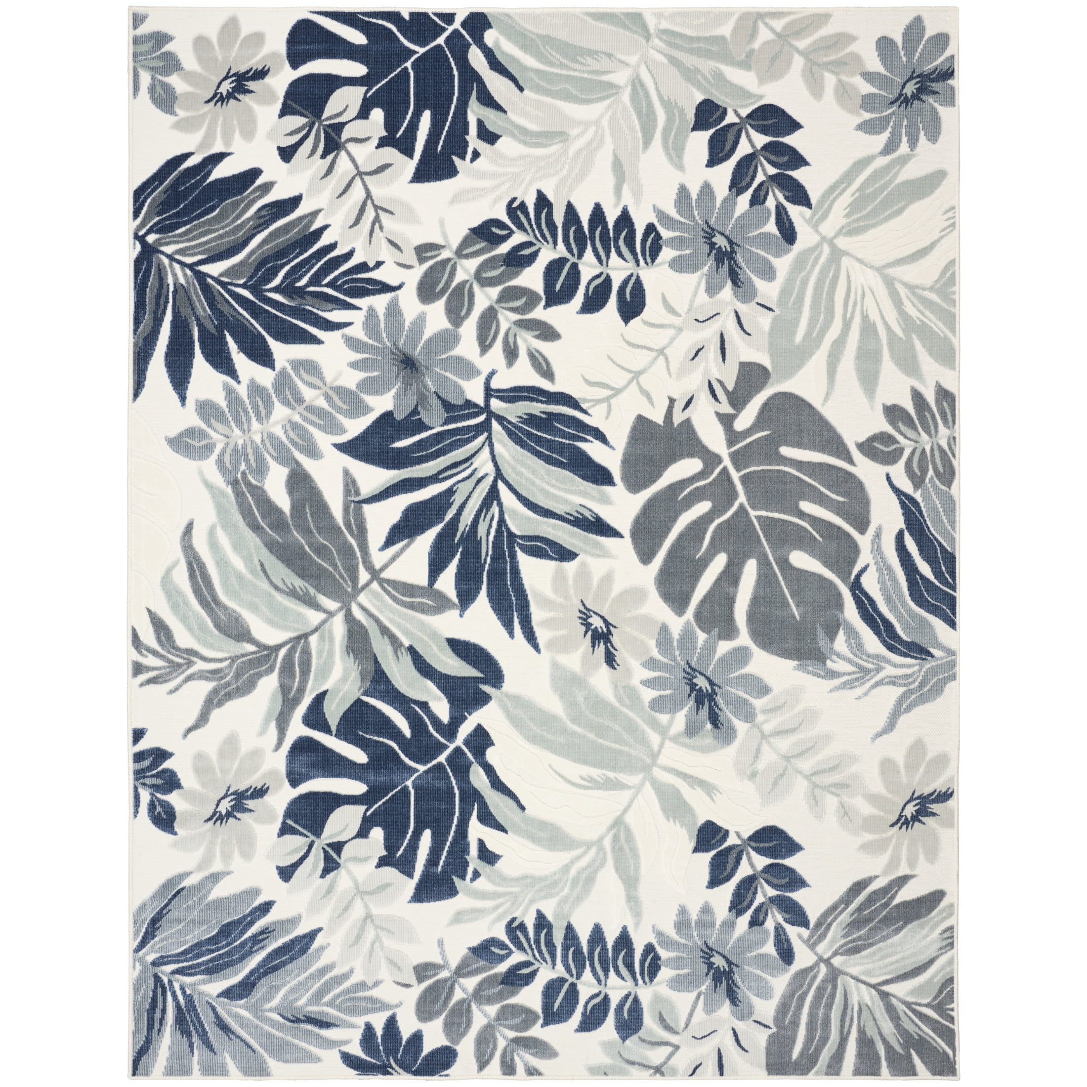 Nourison Suncoast 9' x 12' Blue Tropical Rug
