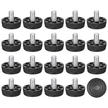 4x Uxcell M8 Tea Table Glass Top Circle Aluminum Disc Adapters – 30mm X 8mm, Silver Tone, Threaded Inserts