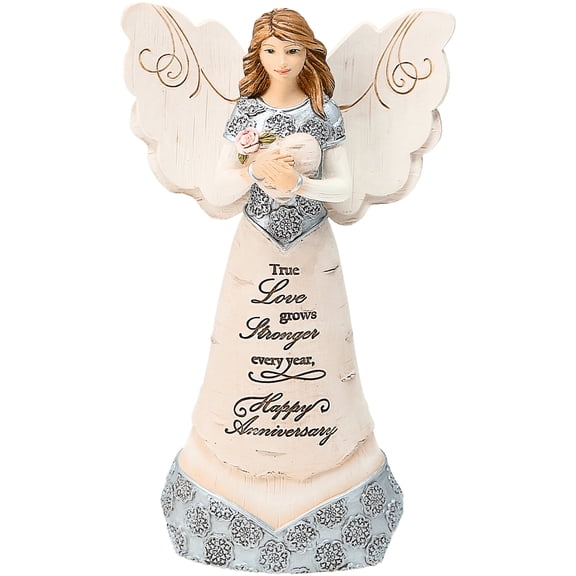 Pavilion Gift Company Angel Holding Heart, 6", Beige