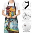 thumbnail image 6 of Lsque Whimsical Treehouse Painting Waterproof Apron Chef Aprons for Men Heavy Duty Chemical Work Apron Extra Long Grilling Aprons with Adjustable Bib Apron, 6 of 9