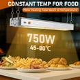 thumbnail image 4 of Ktaxon 24" Food Heat Lamp, 750W Stainless Steel Commercial Food Warmer Light with Hanging Chain, Silver, 4 of 8