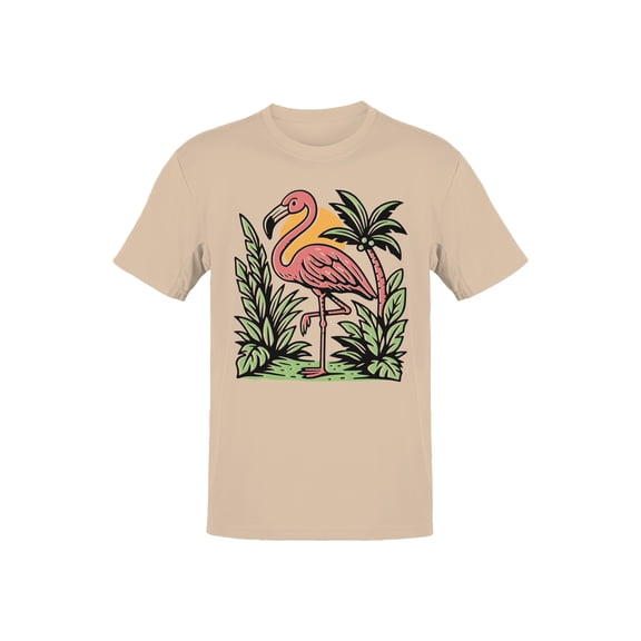 Tropical Flamingo Paradise Design Men's T-shirt