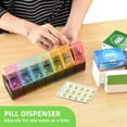 thumbnail image 5 of Extra Large Weekly Pill Organizer, 7 Day AM/PM Pill Case with XXL Compartment for Fish Oils, Travel-Friendly Medicine Organizer Pill Planner for Vitamins, Supplements, 5 of 7