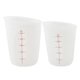 thumbnail image 1 of 2pcs Silicone Measuring Cup Visible Semi-transparent Measuring Cup Scale Measuring Cup (250ML 500ML), 1 of 4