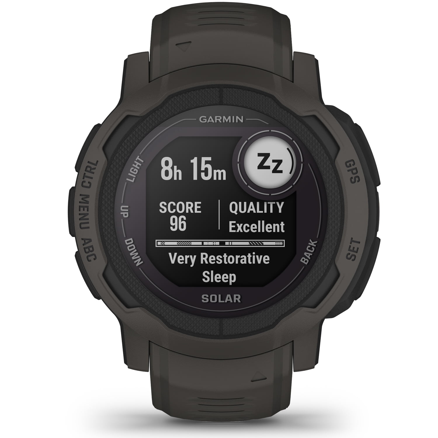 Garmin Instinct 2 Solar, GPS Outdoor Watch, Solar Charging Capabilities, Multi-GNSS Support, Traceback Routing, Graphite