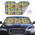 thumbnail image 2 of Balery Various Balls Print Car Windshield Sun Shade,Windshield Sunshade for Car Pickup Truck SUV Accessories-Small, 2 of 7