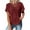 Red, variant on Women's Contrast Lace T Shirt Short Sleeve Round Neck Casual Tee Tops
