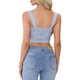 thumbnail image 3 of INSPIRAR CHIC Top de Mujer Floral de Encaje Sin Mangas Y2K Top Corto para Salir XL Azul, 3 of 6