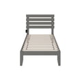 thumbnail image 3 of AFI Oxford Solid Wood Twin Platform Bed with USB Charger in Gray, 3 of 7