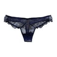 thumbnail image 2 of Victoria's Secret Very Sexy Floral Embroidered Thong Panty Dark Blue Size Small NWT, 2 of 2