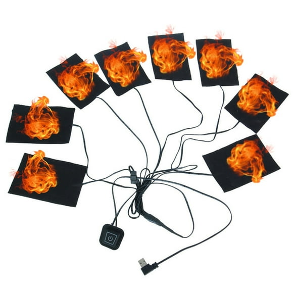 Xihbxyly 5/8 Pad USB Heating Thermal Vest Heated Gasket Motorcycle Warm Winter 3 Speed Lighting Deal'S