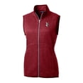 thumbnail image 2 of Women's Cutter & Buck  Heather Red Indianapolis Indians Mainsail Sweater Knit Full-Zip Vest, 2 of 3