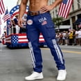 thumbnail image 2 of CONZONE Independence Day Men's Cargo Pants Straight Leg Pants for Men Trendy Buttons Patriotic Usa Flag Graphic 4Th Of July Outdoor Joggers With Pocket, 2 of 4