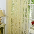 thumbnail image 1 of EIMELI Leaf Type Tulle Voile Door Window Curtain Drape Panel Sheer Scarf Valance Yellow, 1 of 4