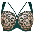 thumbnail image 5 of Sheer Mesh Tulle Tulip Seam Balconette Bra Boobie Emerald, 5 of 9