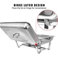 thumbnail image 3 of Chafing Dish Buffet Set, 4 Pack 8 Qt, Stainless Chafer w/ 8 Half Size Pans, Rectangle Catering Warmer Server w/Lid Water Pan Folding Stand Fuel Tray Holder, at Least 8 People Each, 3 of 14