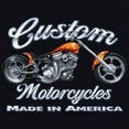 thumbnail image 3 of Tee Hunt Custom Motorcycles T-Shirt Biker Chopper American Tradition USA Mens Shirt, Brown, Small, 3 of 5