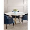 thumbnail image 2 of Heavenly Collection Curved Gold Brushed Dining Table, 2 of 3