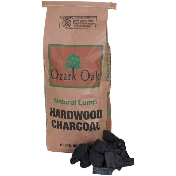 Ozark Oak Gril à Morceaux en Bois Dur Naturel de Qualité Supérieure et Charbon de Bois, Sac de 10 Livres