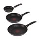 thumbnail image 1 of Set 3 Sartenes 12/20/24 cm T-Fal Antiadherente Negro, 1 of 5