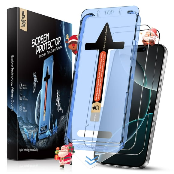 Protector de pantalla MAGIC JOHN de cristal templado para iPhone 16 Pro Max