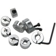 thumbnail image 1 of Mr Drill 8-Piece British Standard Axial Fixing Rings Set - Silver Opening-Type Shaft Collars for Secure Component Positioning, Easy Installation & Removal, Durable Precision Tools (166g Total Weight), 1 of 6