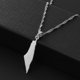 thumbnail image 1 of Collar con colgante de mapa de Israel y Palestina de Anniyo para mujer, color plata y oro, joyería n.° 147721, 1 of 4