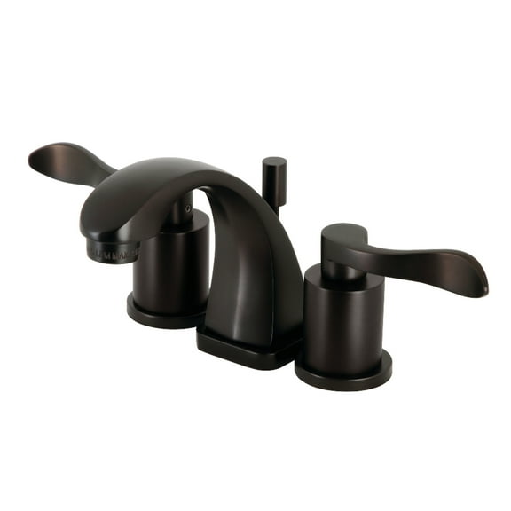 Kingston Brass KS4945DFL NuWave Widespread Bathroom Faucet with Brass Pop-Up, Oil Rubbed Bronze