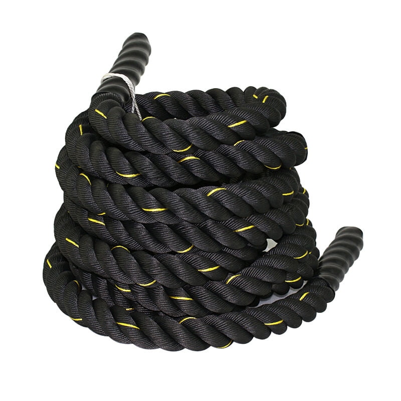 1.5″ Battle Rope Poly Dacron Fitness Training Exercise Workout Cardio BLK 50ft 