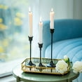 Nuptio Taper Candle Holders In Bulk Black Candlestick Holders Set of 3