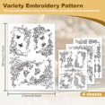 thumbnail image 2 of 38Pcs Rose Lace 4 Sheets Water Soluble Embroidery Pattern Stabilizers Stick and Stitch Embroidery Stickers Hand Sewing DIY Rose Lace Embroidery Papers, 2 of 9
