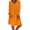 Orange, variant on 2026 ! under $5 asdoklhq Woman Clothes, Women Casual V-Neck Solid Long Sleeve Cotton Linen Dress