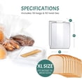 thumbnail image 3 of Reusable Plastic Bread Bags for Homemade 10x22"- Clear Bag with Ties For An Airtight Moisture-free Preservation and Storage- Loaf Home Bakers Bakery Owners (50), 3 of 5