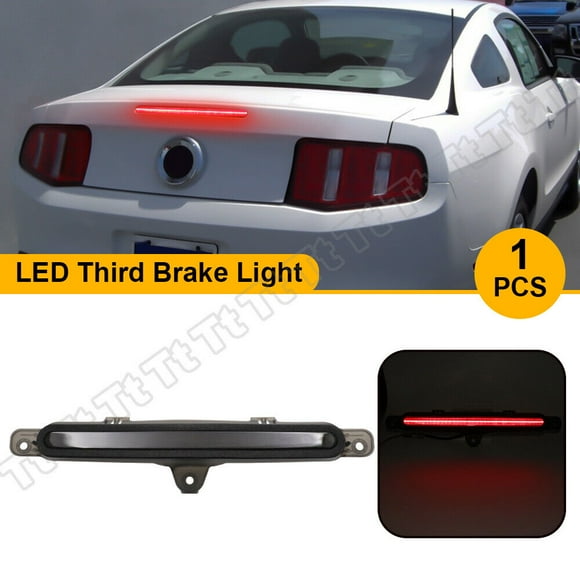 Red 3rd LED high mounted third brake stop tail light suitable for 10-14 for Ford for Mustang smoked-